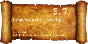 Brandeiszki Teónia névjegykártya
