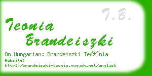 teonia brandeiszki business card